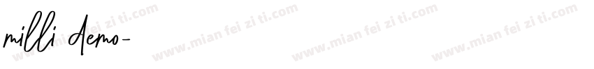 milli demo字体转换